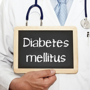 Imagen Dr con cartel Diabetes mellitus